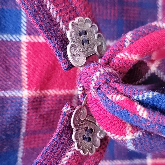 Pendleton Vintage 100% Virgin Wool Plaid Sleeveless Dress w/Belt Size 14 - Picture 3 of 4